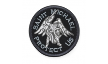 Патч Архангел Михаил Saint Michael Protect Us (круглый)