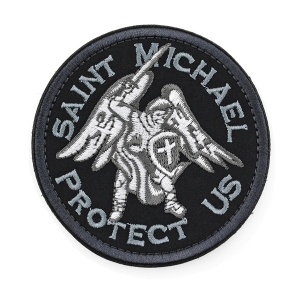 Патч Архангел Михаил Saint Michael Protect Us (круглый)