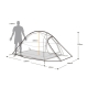 Легкая двухместная палатка NH15T002-T Silicone 1.4 кг